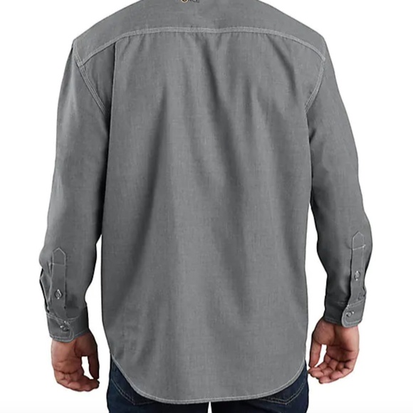 BNWT FLAME-RESISTANT CARHARTT LOOSE FIT LONG-SLEEVE BUTTON-FRONT SHIRT SIZE L - Picture 7 of 13